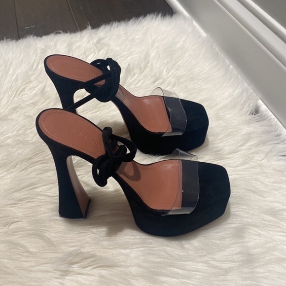 Amina Muaddi Sita ankle tie platform sandal size 38.5EU - Picture 9 of 13
